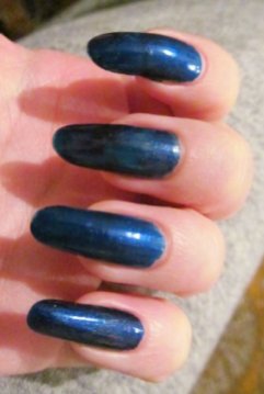 nails blue navy long