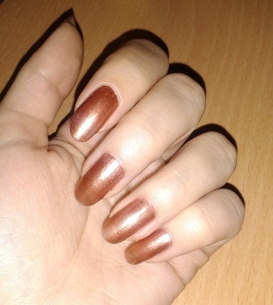 brown gold rose gold nails